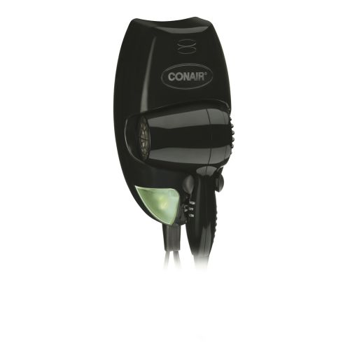 Conair® Wall Mounted Hair Dryer with Night Light, 1600W, Black